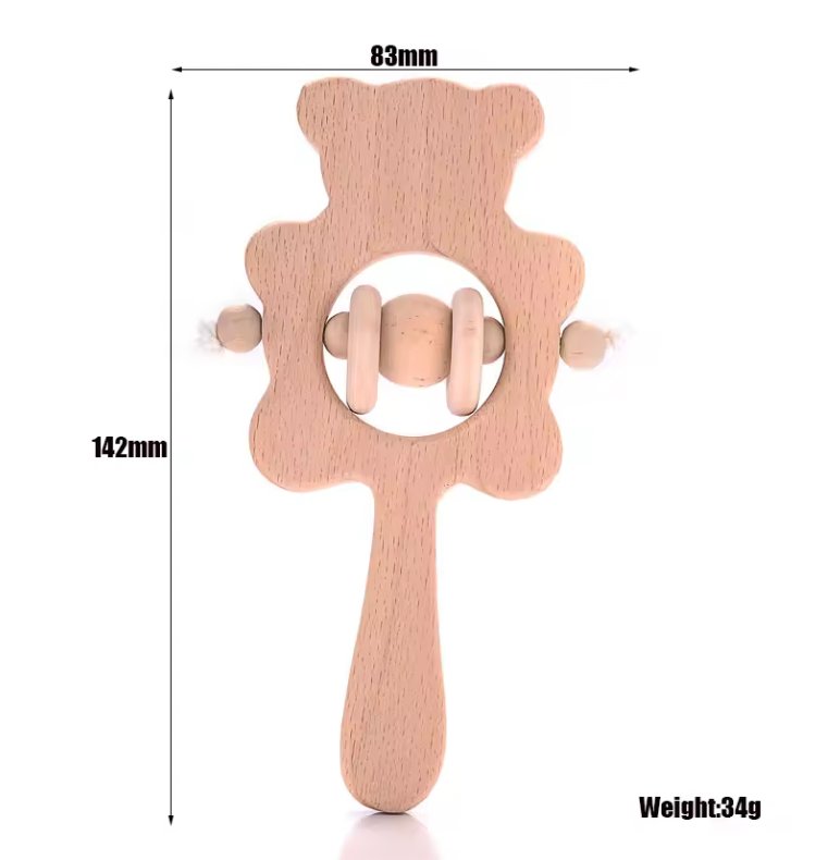 Дерев’яне брязкальце «Ведмедик» 🐻