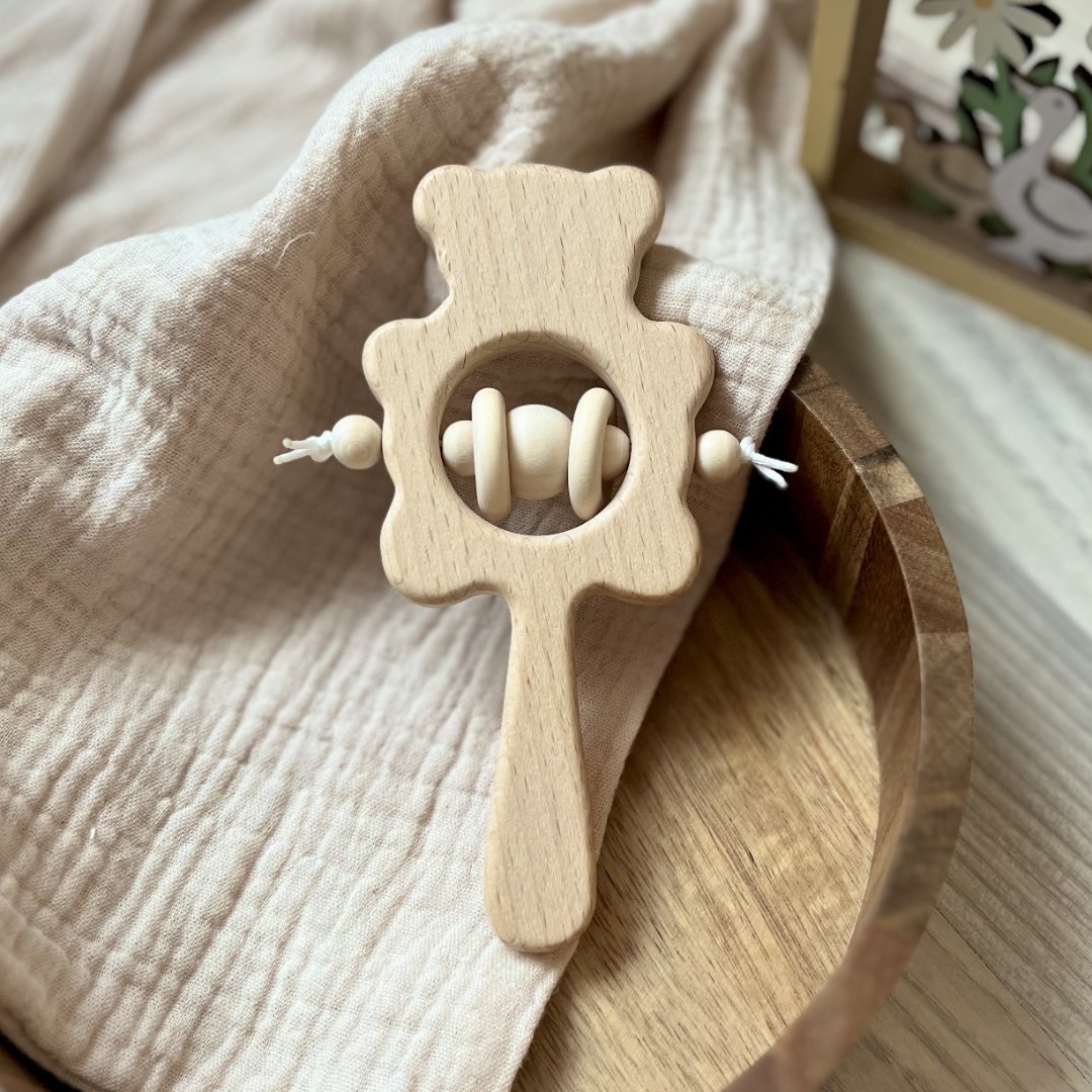 Дерев’яне брязкальце «Ведмедик» 🐻